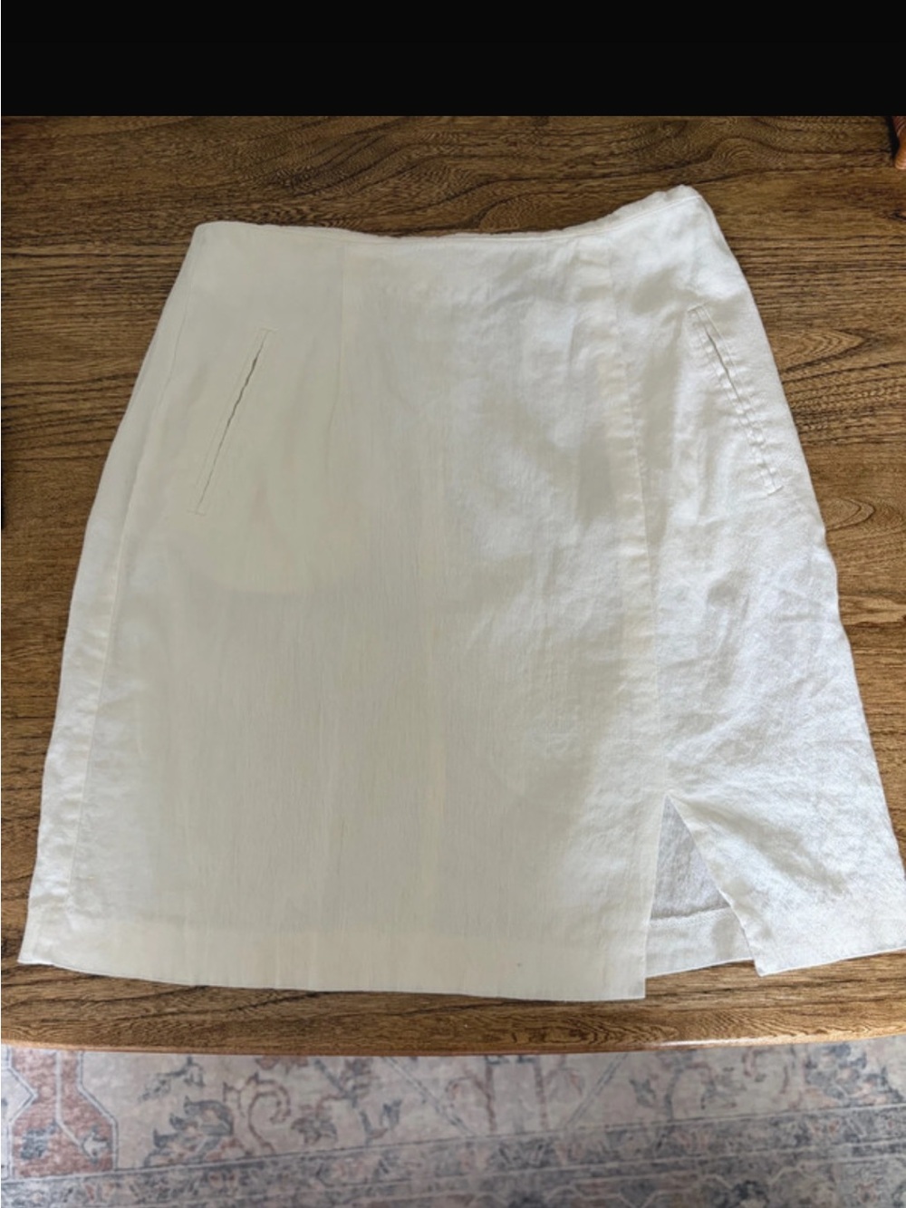 Christina Rotelli mini skirt linen blend size 8 women’s white